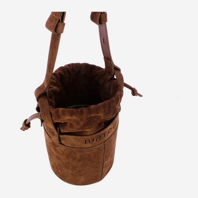 Torebka damska ze skóry naturalnej mała Iuntoo Infinito 199100 Ciemnobrązowa (800070346794) - obraz 4