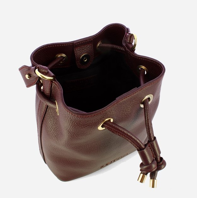 Torebka damska ze skóry naturalnej mała Iuntoo Giunto 199200 Bordowa (800070347425) - obraz 4