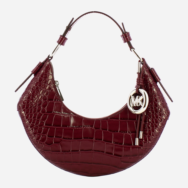 Сумка багет жіноча з натуральної шкіри середня Michael Kors Koa 30F5SQ4L6E 610 Бордова (800070349074) - зображення 1