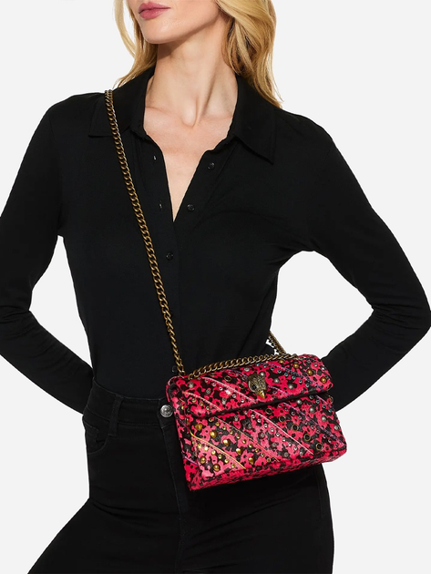 Сумка крос-боді через плече жіноча з натуральної шкіри маленька Kurt Geiger Kensington 3582255189 55 Червона (800070350183) - зображення 2