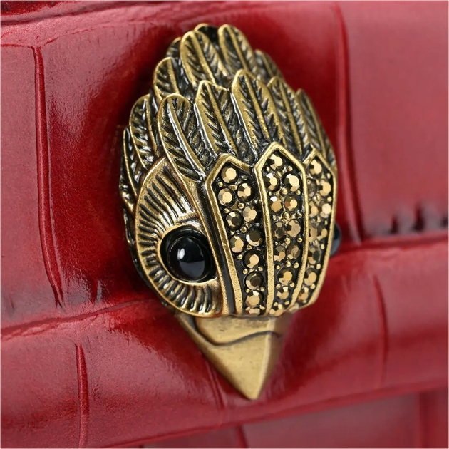 Сумка крос-боді через плече жіноча з натуральної шкіри маленька Kurt Geiger Kensington 4372850419 50 Червона (800070350186) - зображення 6