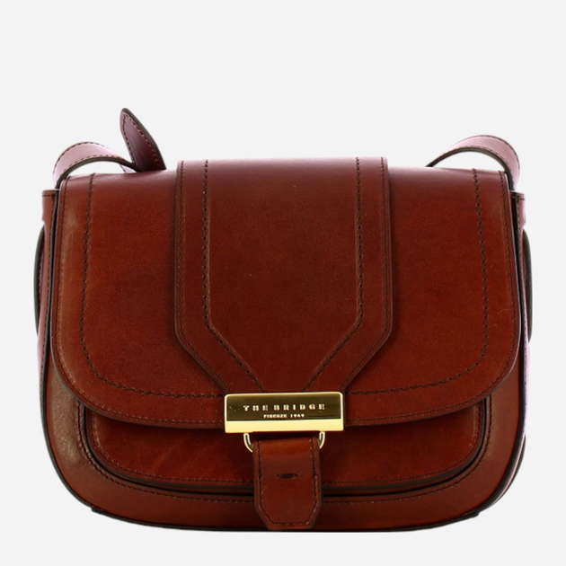 Сумка крос-боді через плече жіноча з натуральної шкіри маленька The Bridge Benedetta 44551201 14 Коричнева (800070314121) - зображення 1