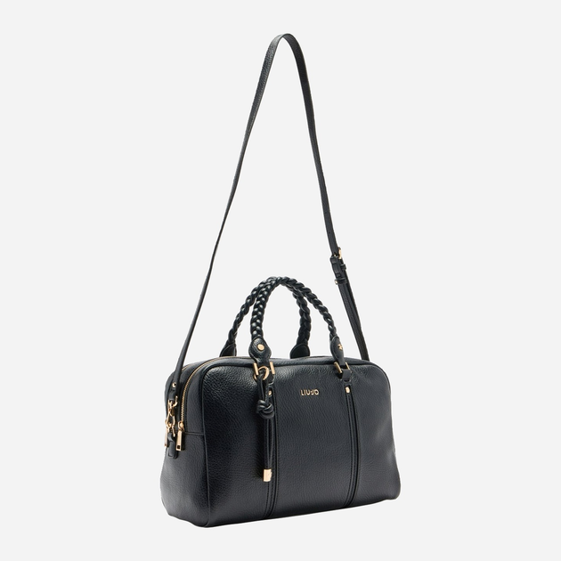 Сумка крос-боді через плече жіноча зі штучної шкіри велика Liu Jo AF5077E0027 22222 Чорна (800070345531) - зображення 4