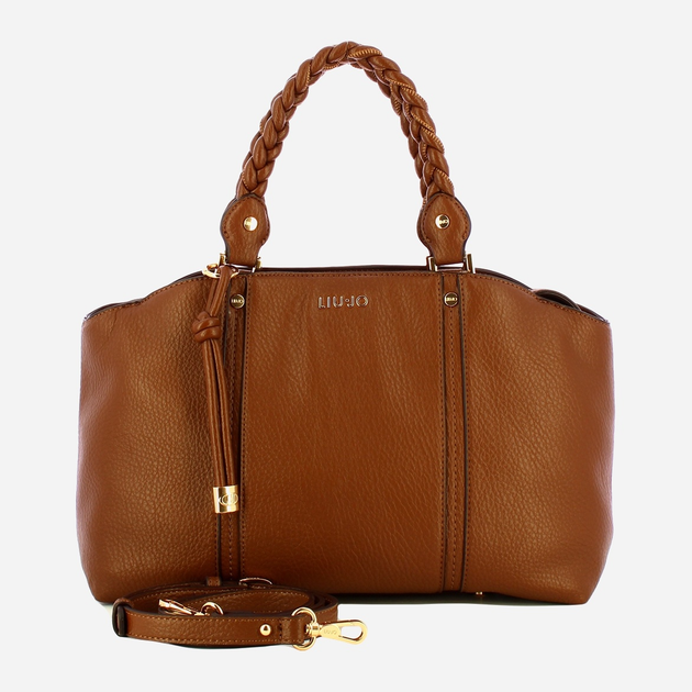 Сумка крос-боді через плече жіноча зі штучної шкіри велика Liu Jo AF5076E0027 09032 Коричнева (800070345528) - зображення 4
