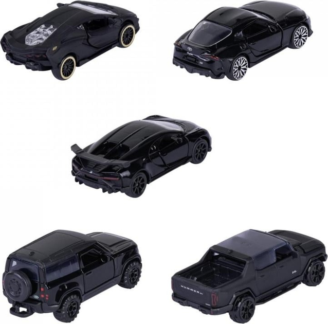 Zestaw modeli samochodów Simba Majorette Czarne Wydanie 2.0 5 szt. (3467452077580) - obraz 2