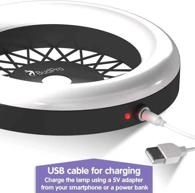 Светодиодная кольцевая лампа для кальяна BudPro Hookah LED Lamp Round Panel с пультом ДУ (5024701b) - изображение 2