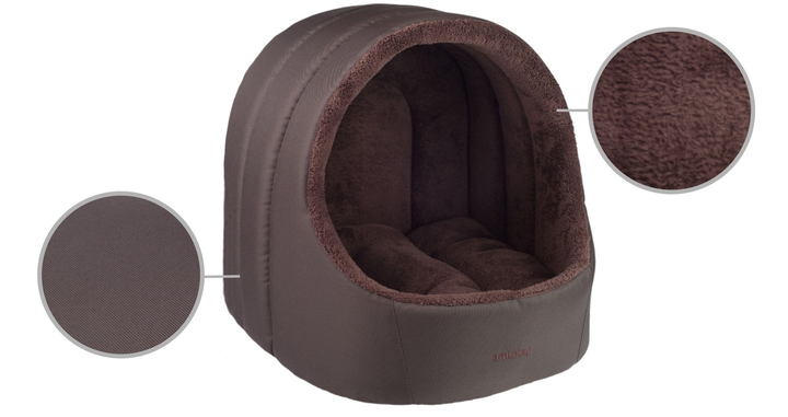 Buda owalna dla psa Amiplay Aspen S brązowa (5907563245785) - obraz 2
