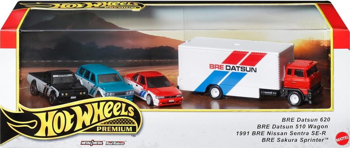 Набір транспортних засобів Mattel Hot Wheels Premium HRT52 4 шт. (194735185344) - зображення 1