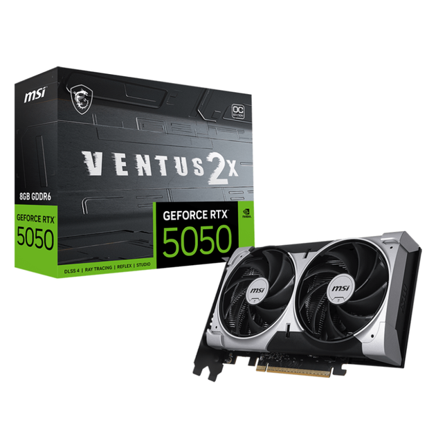 Видеокарта MSI NVIDIA GeForce RTX 5050 VENTUS 2X OC 8GB 20000 MHz Silver - изображение 4