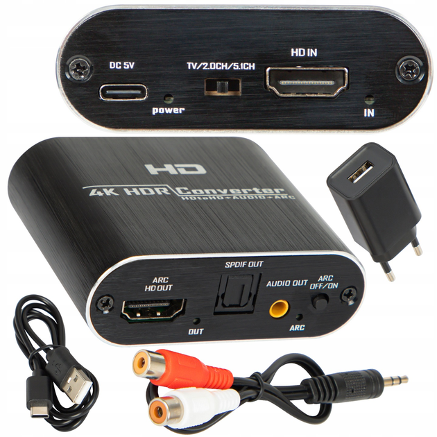 Аудіоекстрактор Blow TOSLINK HDMI to HDMI+audio with power supply (91-203#) - зображення 4