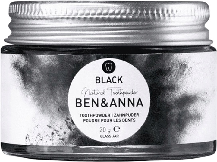 Зубний порошок Ben & Anna Black відбілюючий 20 г (4260491220530) - зображення 1