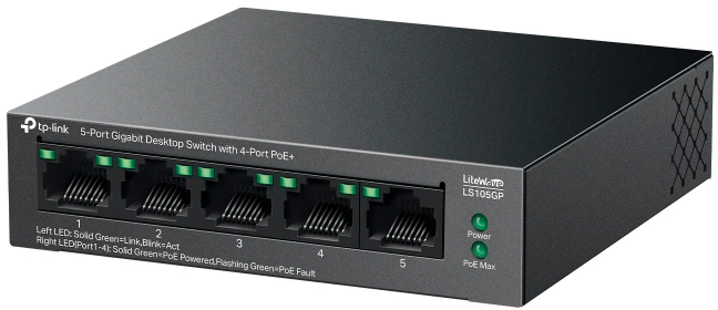 Комутатор TP-LINK LS105GP - зображення 2