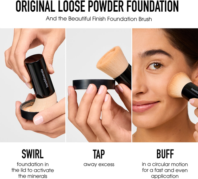 Puder matujący bareMinerals Original w kompakcie Sheer Light 9 g (194250087659) - obraz 3