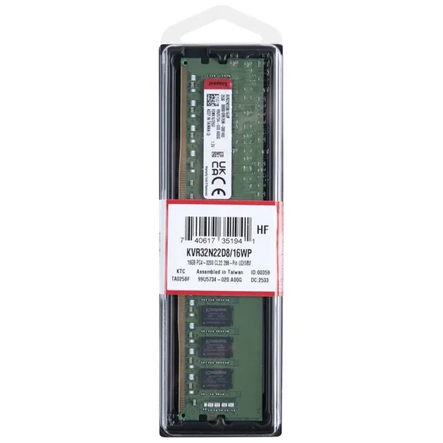 Модуль пам`ятi Kingston DDR4 16GB/3200 KVR32N22D8/16 - изображение 2