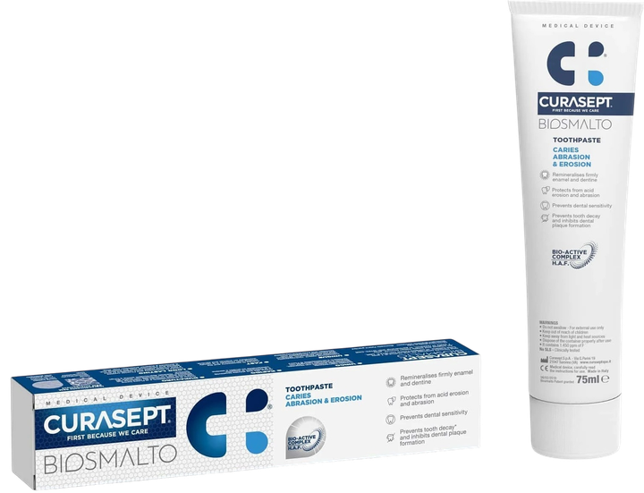 Pasta do zębów Curasept Biosmalto Protection przeciw prochnicy 75 ml (8056746072445) - obraz 1