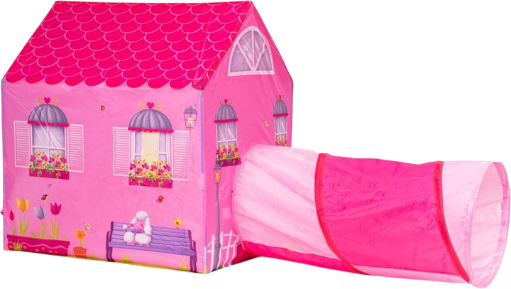 Ігровий намет Iplay Будинок з тунелем Рожевий (6958868883263) - зображення 1