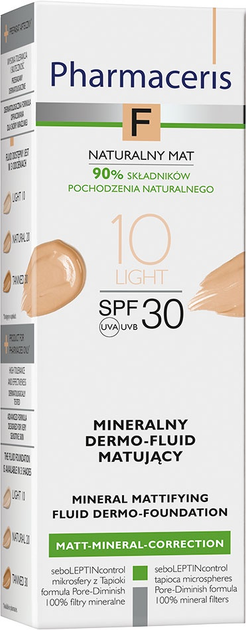 Podkład matujący Pharmaceris F Spf 30 mineralny 10 Light 30 ml (5900717153158) - obraz 2