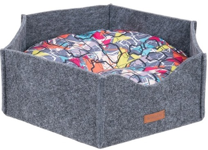 Legowisko dla kota Amiplay Korona 2 in 1 Hygge M Szary (5907563259768) - obraz 2