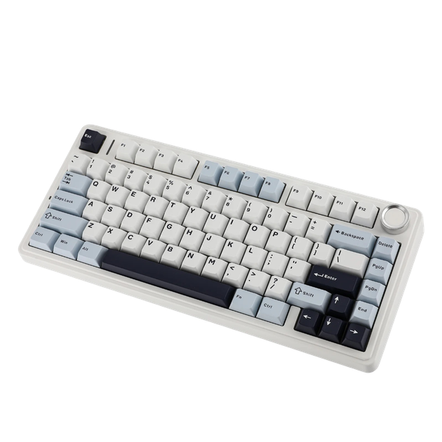Беспроводная механическая клавиатура AULA F75 White-Blue - Фото 3 Беспроводная механическая клавиатура AULA F75 White-Blue - изображение 3