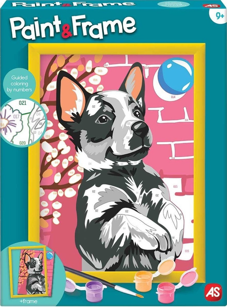 Розмальовка за номерами As Paint Веселий хаскі 40 x 50 см 1038-41013 (5203068410131) - зображення 1