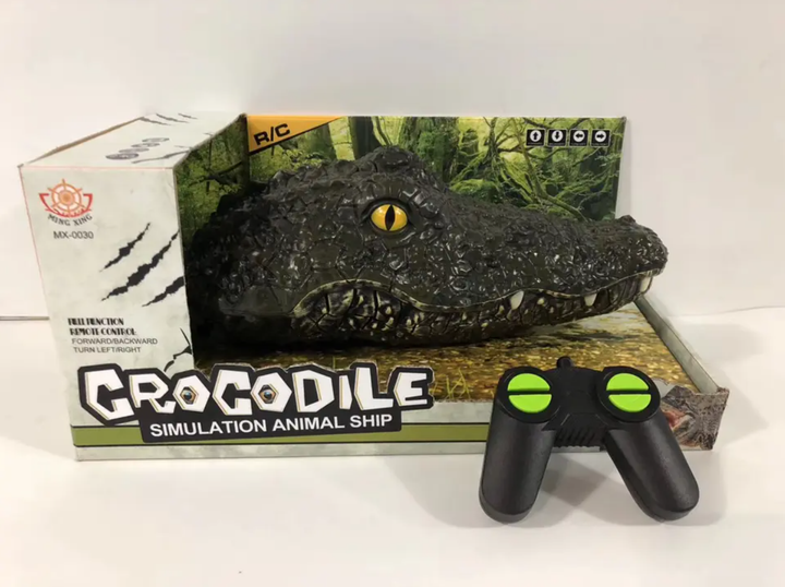 Крокодил на радиоуправлении Crocodile, реалистичный RC динозавр с пультом и вращающейся пастью - Фото 3 Крокодил на радиоуправлении Crocodile, реалистичный RC динозавр с пультом и вращающейся пастью - изображение 3