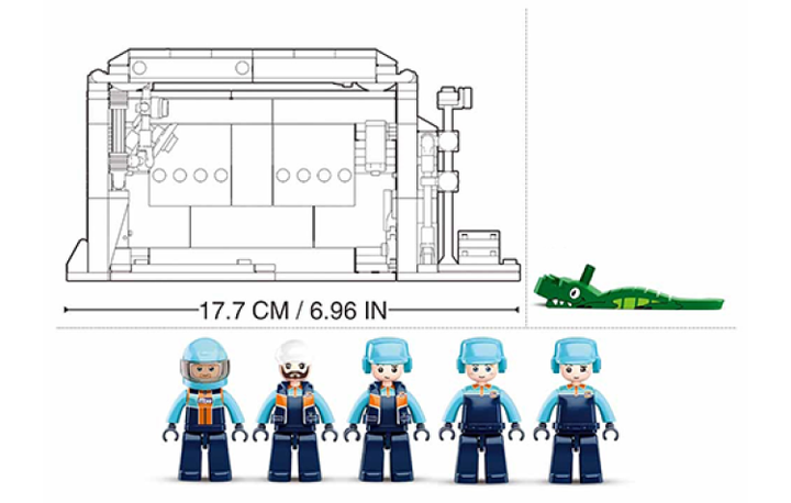 Конструктор SLUBAN M38-B0765 "Racing Team": Станция технического обслуживания гоночных автомобилей, 555 деталей, в коробке - изображение 5