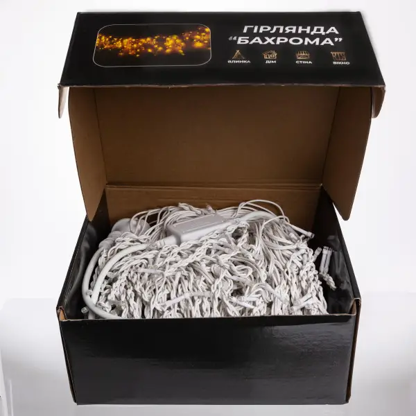 Уличная светодиодная гирлянда Бахрома 36 м 600 LED, белый провод, мультиколор - изображение 5