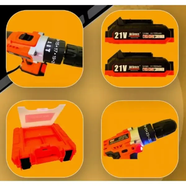 Шуруповерт аккумуляторный в чемодане BISSO B6008 21V - изображение 2