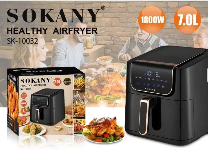 Аэрофритюрница Sokany SK-10032 Черный SK-10032 - Фото 2 Аэрофритюрница Sokany SK-10032 Черный SK-10032 - зображення 2