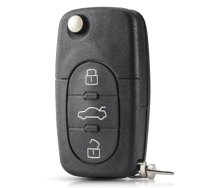 Корпус ключа для AUDI (Ауді) OLD 66x35 mm 3 кнопки (+емблема) Countryman - зображення 4