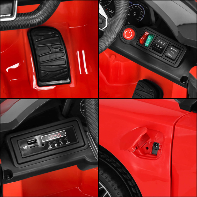 Samochód na akumulator Springos Audi z klaksonem Czerwony KC0013 (5907719483191) - obraz 18