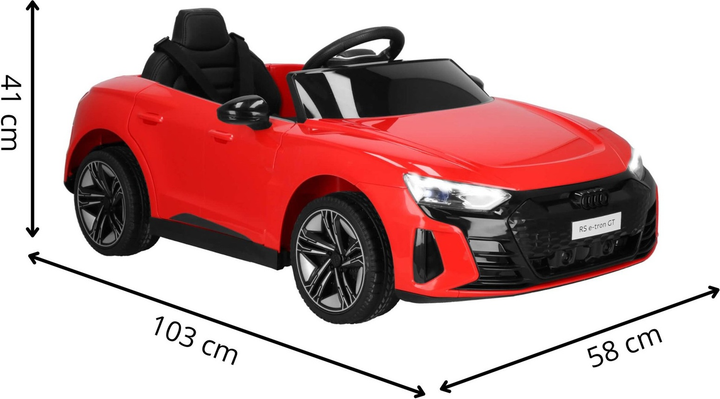 Samochód na akumulator Springos Audi z klaksonem Czerwony KC0013 (5907719483191) - obraz 20