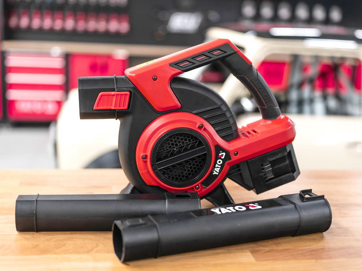 Повітродувка і втягувач YATO присадибний акумуляторний Li-Ion 36 В (2х 18В), продуктивність - 900 м³/хв (без акумулятора) (YT-85173) - зображення 7