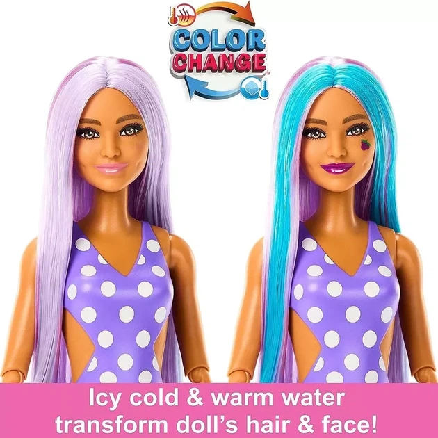 Кукла Barbie Pop Reveal Сочные фрукты Виноградная содовая HNW44 - изображение 4