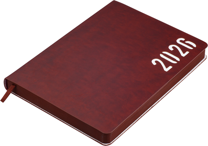 Ежедневник датированный 2026 (A5, гибкая обложка, коричневый) Buromax Mind BM.21152-25 - изображение 2