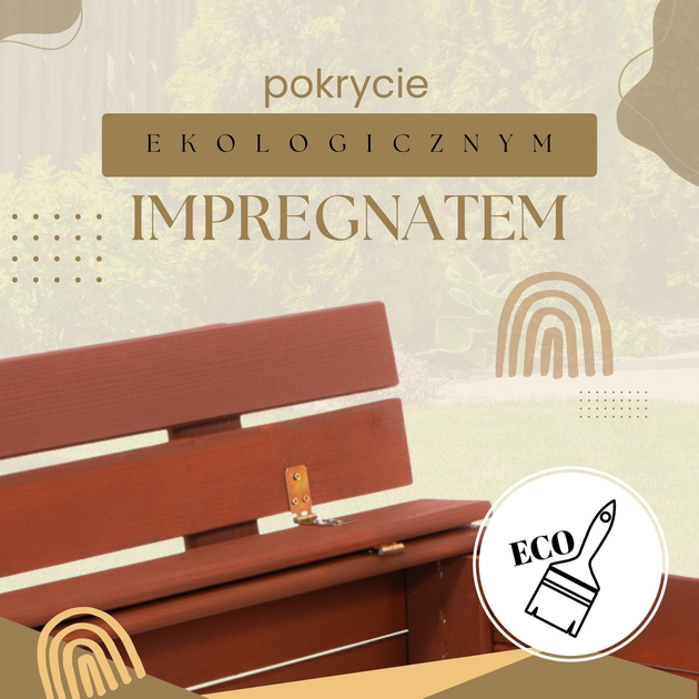 Дерев’яна пісочниця Springos з кришкою, лавочками, волокниною і тентом 100 x 100 см (5907719499345) - зображення 8