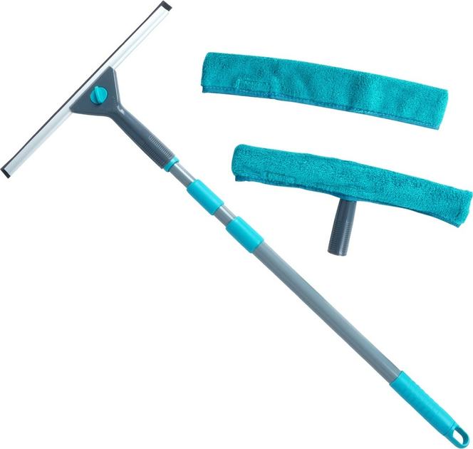 Телескопічна швабра для вікон Vilde зі скребком 57-128 см 4 елементи (5904316472085) - зображення 1