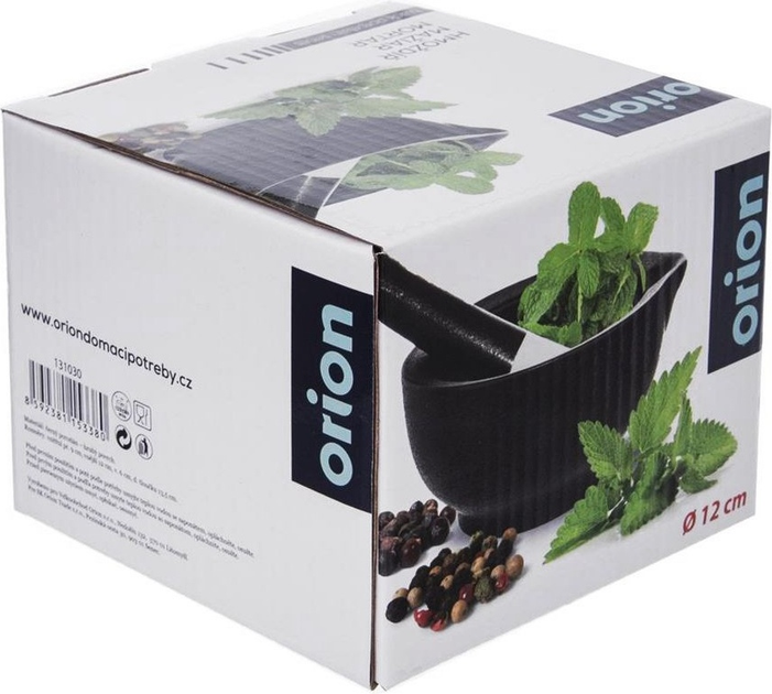 Ступка для спецій Orion Black Porcelain порцелянова чорна (131030) (8592381153380) - зображення 5