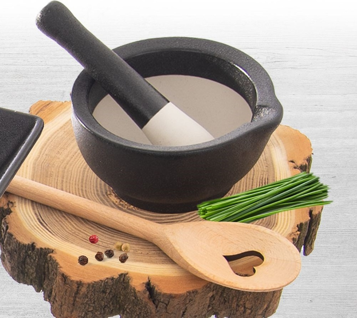 Ступка для спецій Orion Black Porcelain порцелянова чорна (131030) (8592381153380) - зображення 6