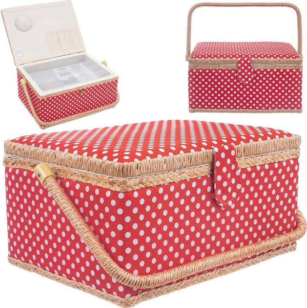 Niciarka Orion czerwona w grochy (154021) 24 x 18 x 12 cm (8592381175535) - obraz 2