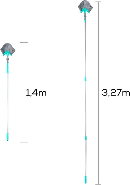 Телескопічна мітла Vilde для пилу і павутини трикутна 140-327 см (5904316463014) - зображення 7