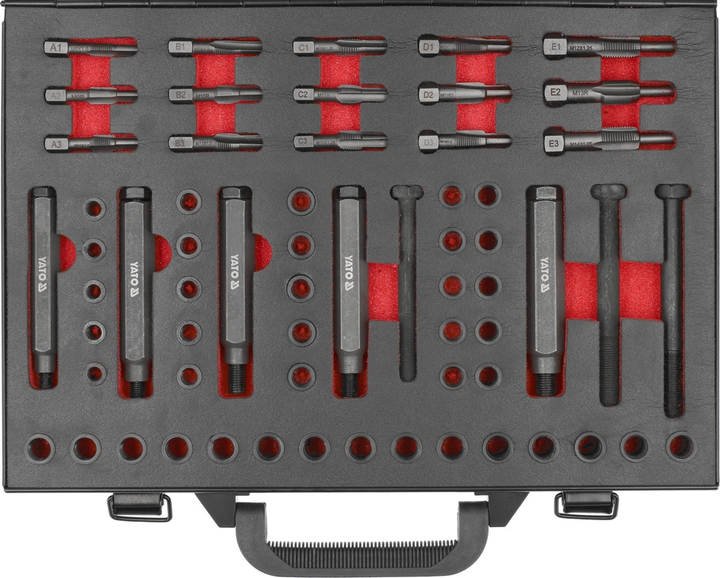Zestaw naprawczy gwintów świec żarowych YATO 68 szt. (YT-17711) - obraz 1