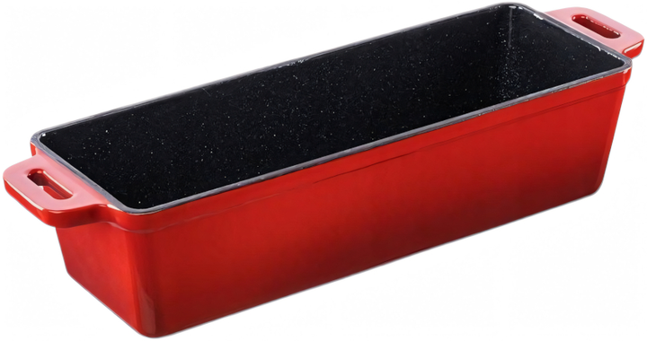 Naczynie do zapiekania Grand Feu żeliwne z pokrywką czerwone 35.4x11 cm (4779039717918) - obraz 6