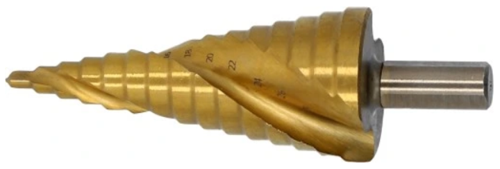 Wiertło stopniowe YATO YT-44748 spiralne do metalu choinkowe stożkowe HSS 4-32 mm (5906083116803) - obraz 4