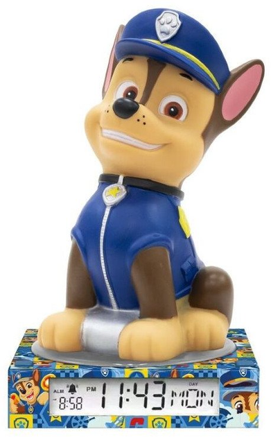 Lampka nocna 3D Kids Euroswan Paw Patrol z budzikiem (8435507886352) - obraz 3