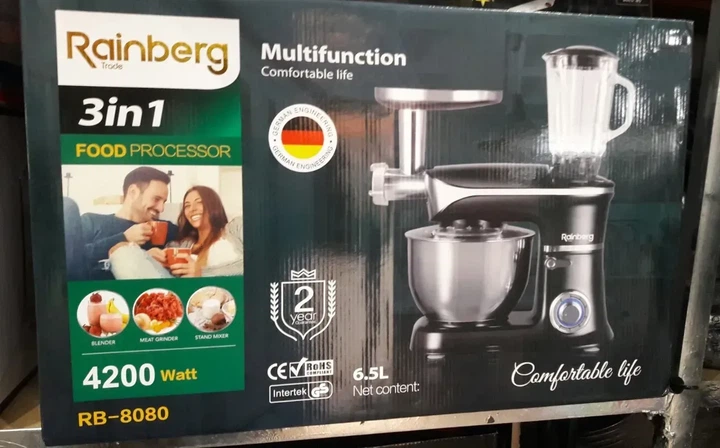 Кухонний комбайн Rainberg RB-8080 3 в 1 Тістоміс, М'ясорубка, Блендер 4200 Вт - изображение 8