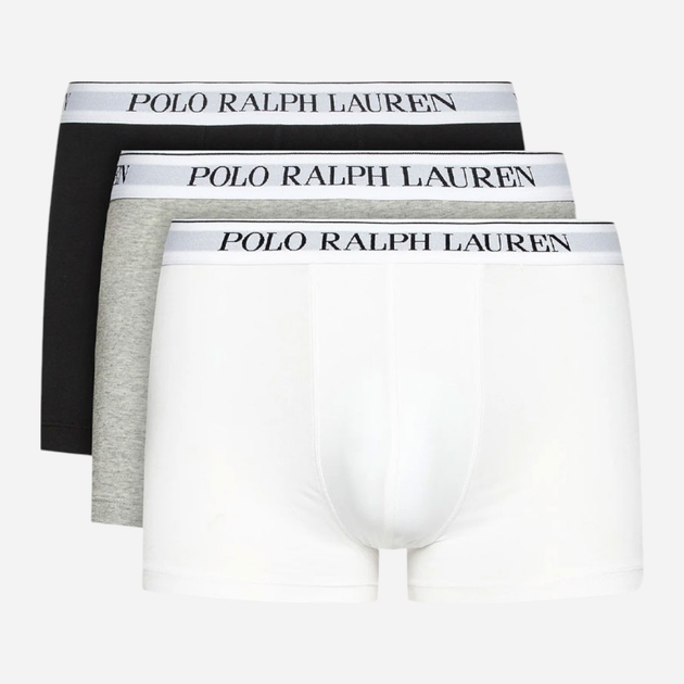Набір трусів-боксерів чоловічих бавовняних Polo Ralph Lauren 714830299052 M 3 шт Чорний/Білий/Сірий (3616533066641) - зображення 1