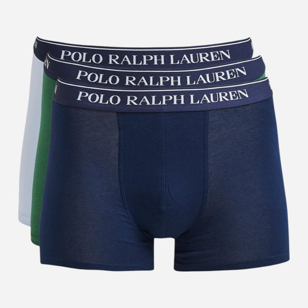 Набір трусів-боксерів чоловічих бавовняних Polo Ralph Lauren 714830299184 L 3 шт Синій/Блакитний/Зелений (3616854819643) - зображення 1