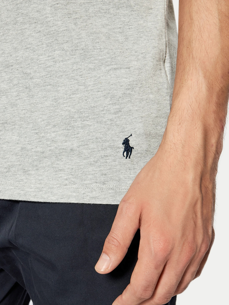 Набір футболок натільних чоловічих бавовняних Polo Ralph Lauren 714830304002 M 3 шт Чорний/Білий/Сірий (3616419658755) - зображення 5