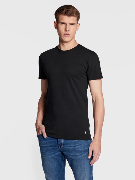 Набір футболок натільних чоловічих бавовняних Polo Ralph Lauren 714830304014 S 3 шт Чорний (3616538409481) - зображення 2